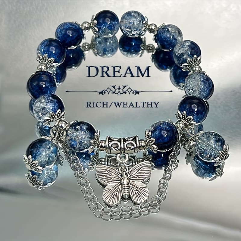 TEMU Pendant Beaded Bracelet, Suitable For Women' Wear Elastic Bracelet, Fashion Jewelry Accessories Rosary Bracelet, Perfect Gift For Holiday