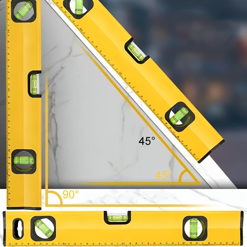 TEMU High-precision Magnetic Spirit Level With Lever Bubbles - Rustproof And Horizontal Ruler