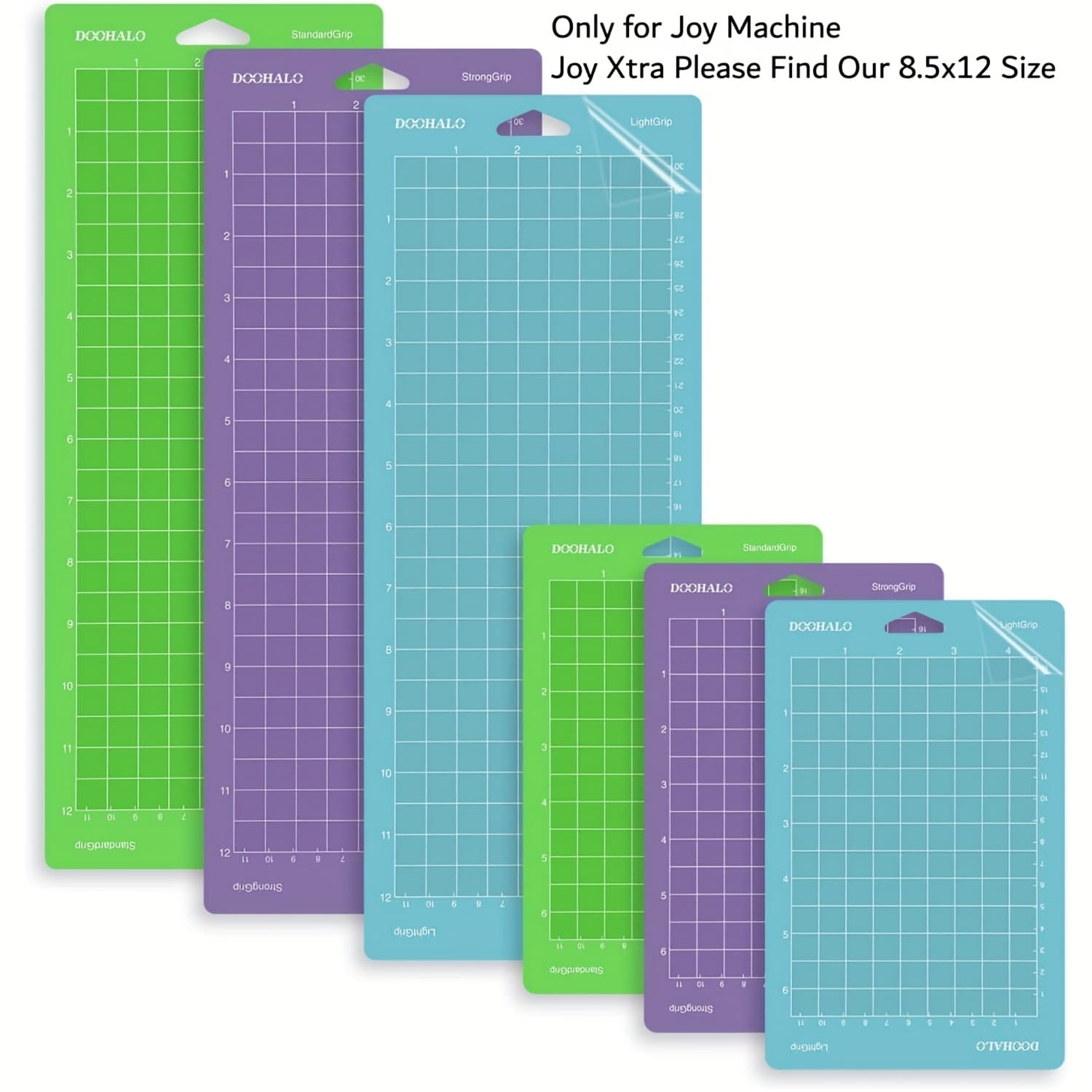 TEMU Doohalo 6pcs Cricket Cutting Mat C Mat With Protective Film For Craft, 3pcs 4.5"x12" And 3pcs 4.5"x6.5", Standard Grip Use For Crafting Printinc