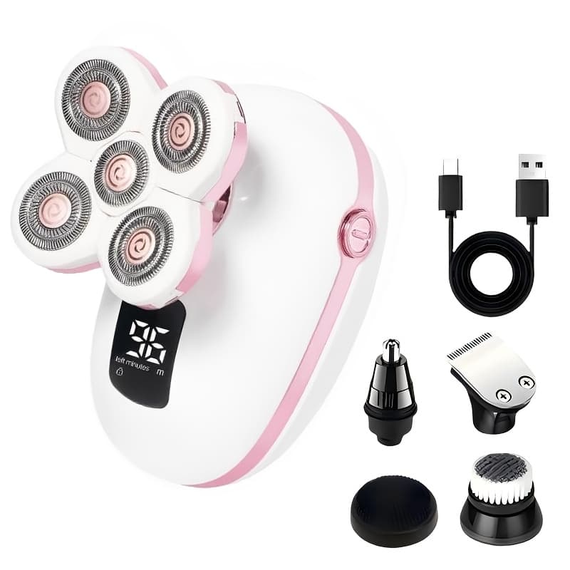 TEMU Electric Shaver, Electric Machine, Rotary Shaver, Ipx6 Rating, Wet/dry Use For , To Face, Floating Head, Display Screen, Type-c Charging, Underarm, Leg, Arm, Body Hair Removal Tool, Holiday Gift