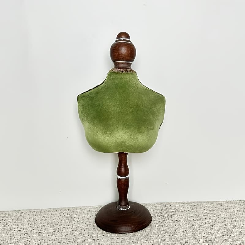 TEMU 1pc Necklace Jewelry Display Stand, Options, Green Velvet Necklace Jewelry Storage Display Stand For Window Display