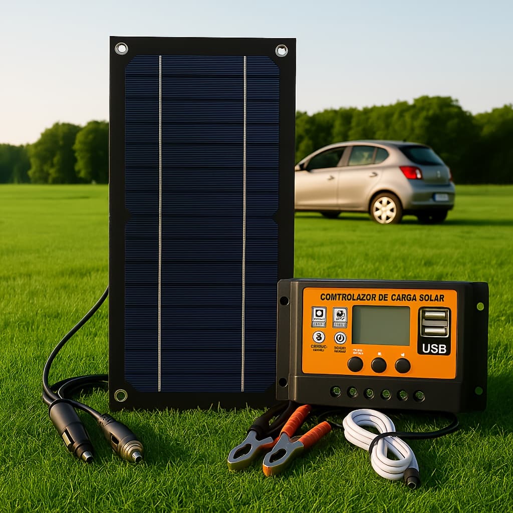 TEMU Portable Solar Power Station, High-capacity Solar Panel Kit For Rv, , And Off-grid Systems, Perfect Christmas Gift For Outdoor Lovers And Emergency Backup