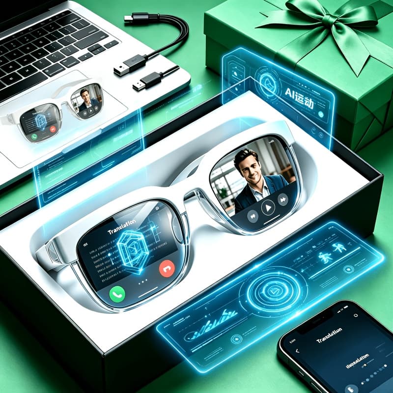 TEMU 2026 -changing Ai Translation Smart Glasses, Supporting Multi-language Real-time Online Translation, Smart Video Glasses, Camera Glasses, Video Recording Glasses