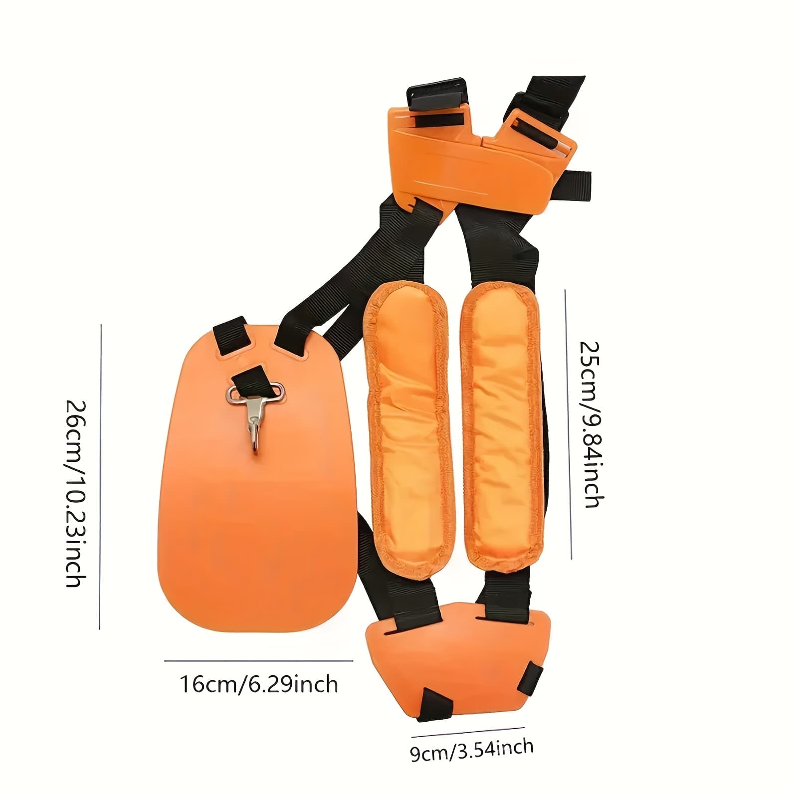 TEMU Orange/black Adjustable Shoulder Harness For Grass Cutters & Trimmers - Ergonomic Support -release , Durable Plastic Construction, Summer Lawn Care Essential, , Sturdy Construction