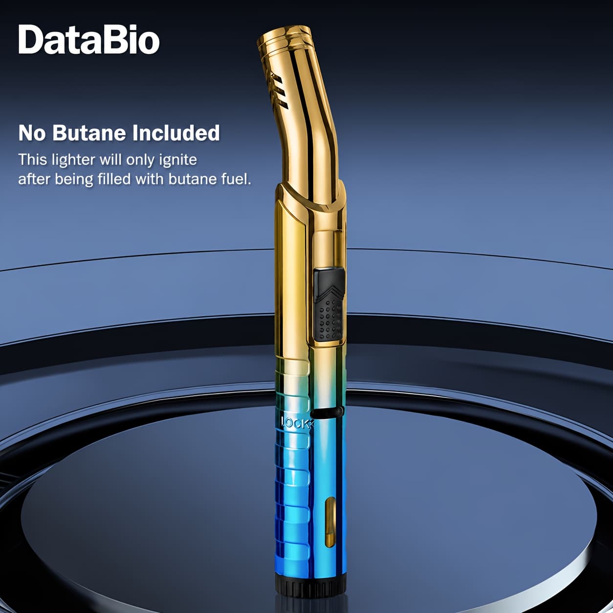TEMU (excluding Butane Fuel)extended Rod Lighter, 45 Degree Curved Lighter, Metal Windproof Straight Lighter, Transparent Gas Window, Suitable For Gas Stoves, Candles, Barbecues, Holiday Gifts