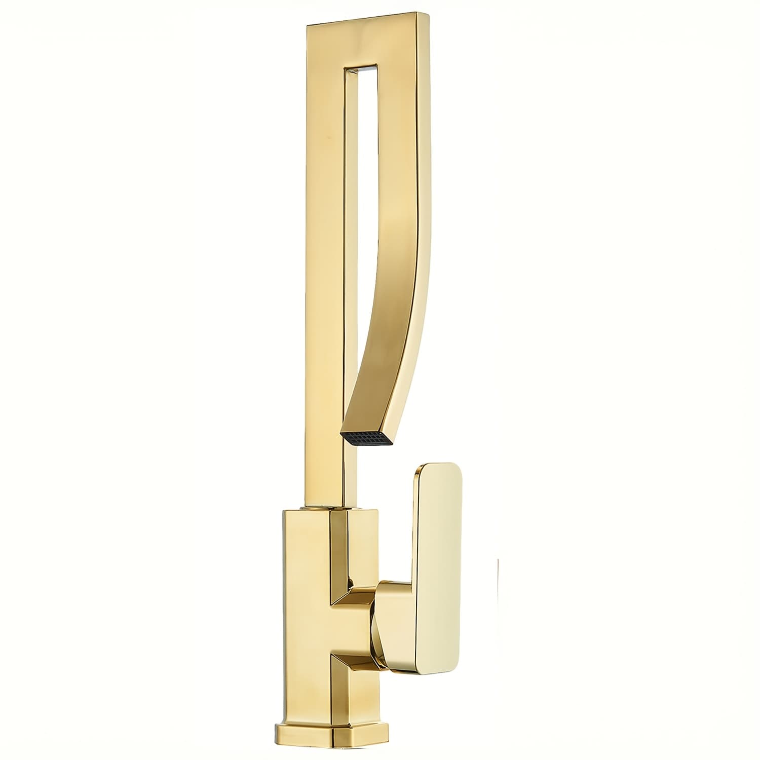 TEMU 1pc Bathroom Sink Basin Faucet, Household Sink Single Handle 1 Hole Faucet, Hot And Cold Mixer Tap, Brass Ceramic Valve Core Faucet Luxury Golden, Matte Black