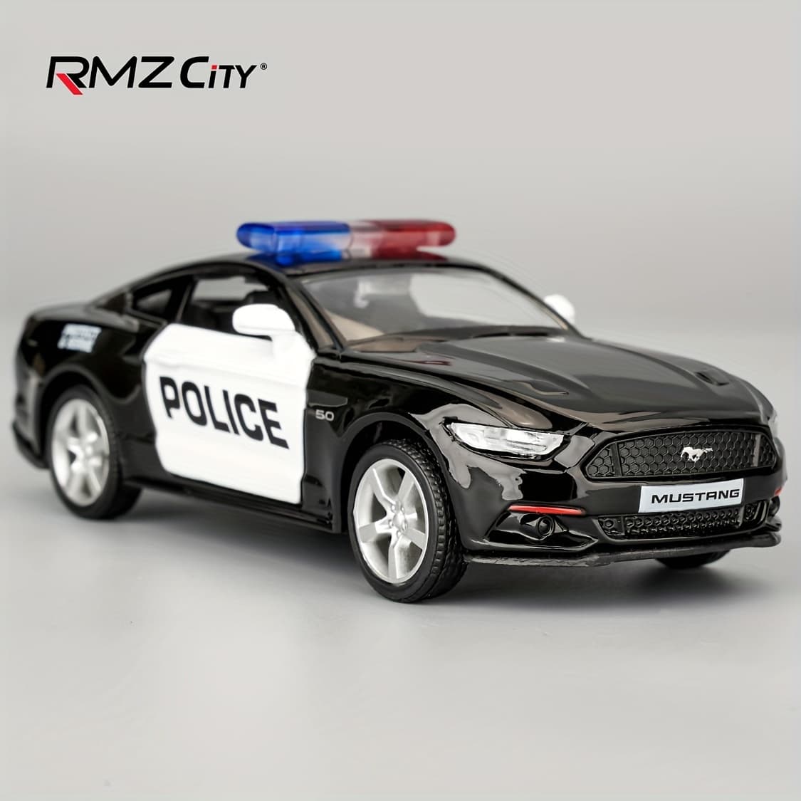 TEMU 1/36 Ford Mustang Police Car Model Alloy Die-cast Pull Back Vehicles Kid Toys For Boy Girl Gift (black)