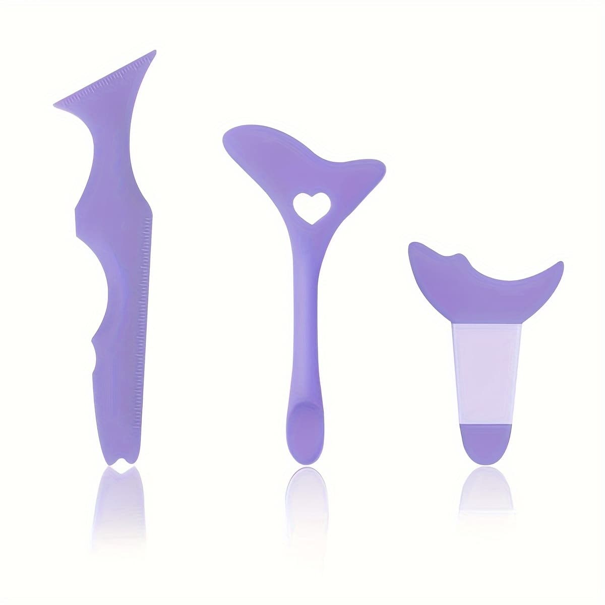 TEMU 3pcs Silicone Makeup Tool Set - Eyeliner & Mascara , Fragrance- Accessories