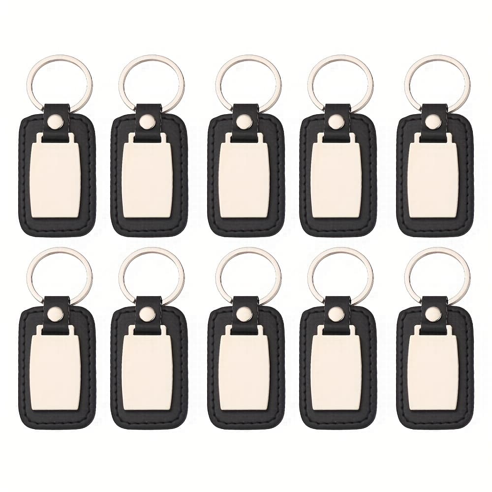 TEMU 10pcs Keychain Souvenir Gifts Key Chain Laser Blank Metal Keychains