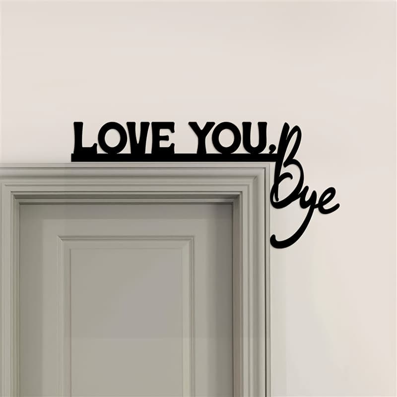 TEMU Metal Art Door Corner Decoration Love You Bye, Door Decoration, Durable Metal Decoration, Wrought Decoration, Ideal Gift For Lover, Holiday Decoration, Holiday Gift