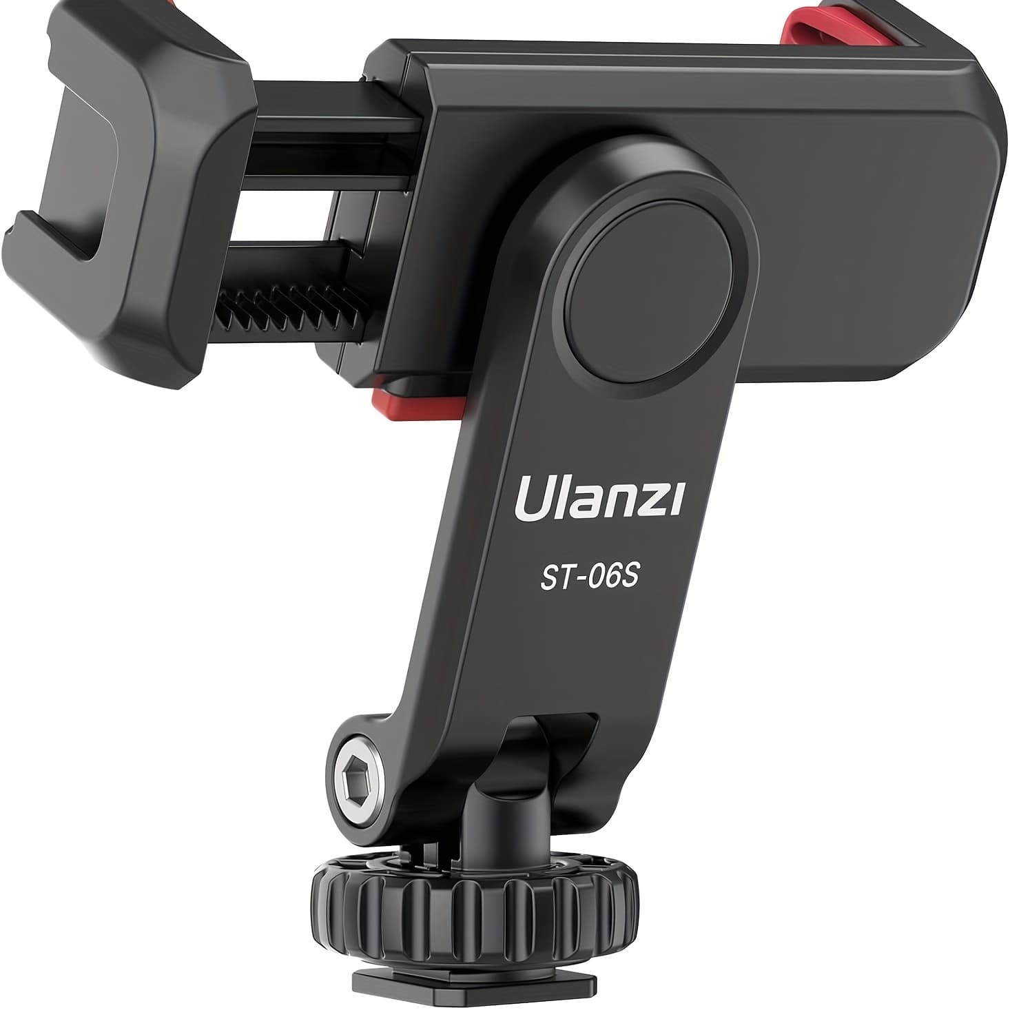 TEMU Ulanzi St-06s Phone Tripod Mount, Universal Smartphone Adapter With 2 Cold Shoes, 360° Rotating Adjustable Clip Clamp Holder