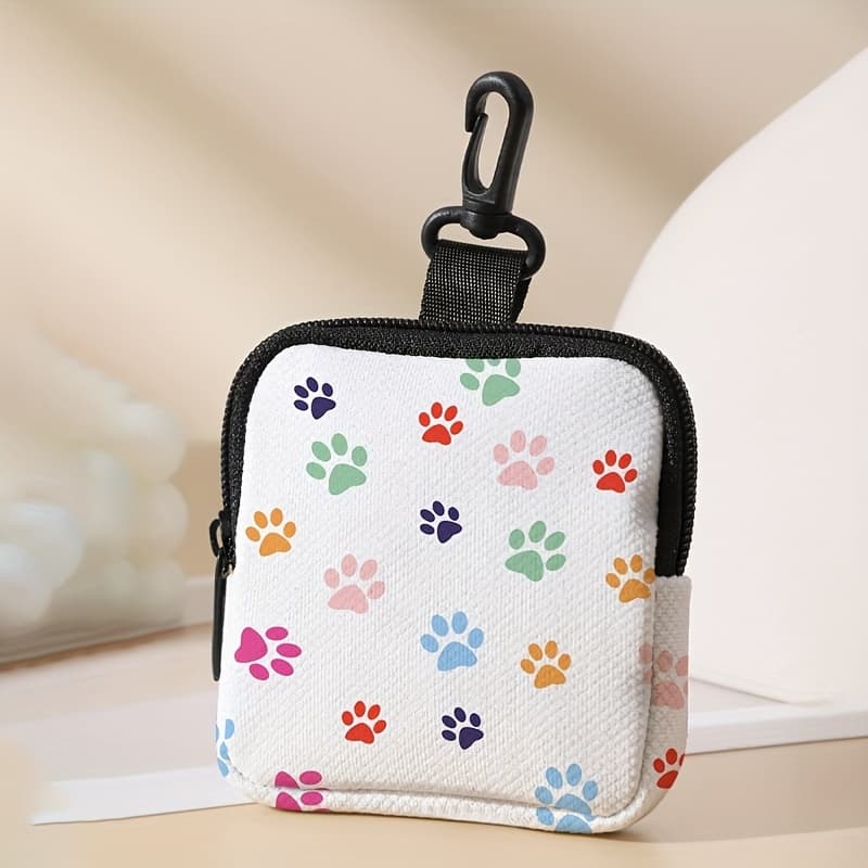 TEMU A Single Piece, Large Capacity Coin Purse With Footprint Print Design, Printed Storage Bag, Multifunctional Key And Card Holder , An Ideal Gift