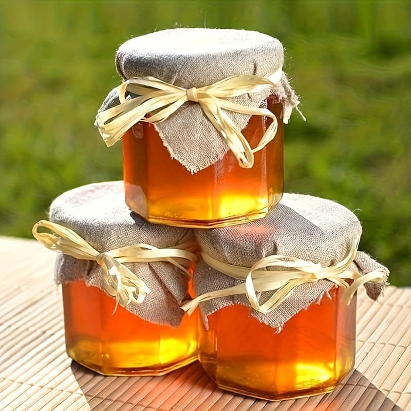 TEMU Honey Jars With , 30 Pack Glass Hexagon Honey Jar 1.5 Oz For Baby Shower, Empty Glass Jars For Wedding Favors And Party