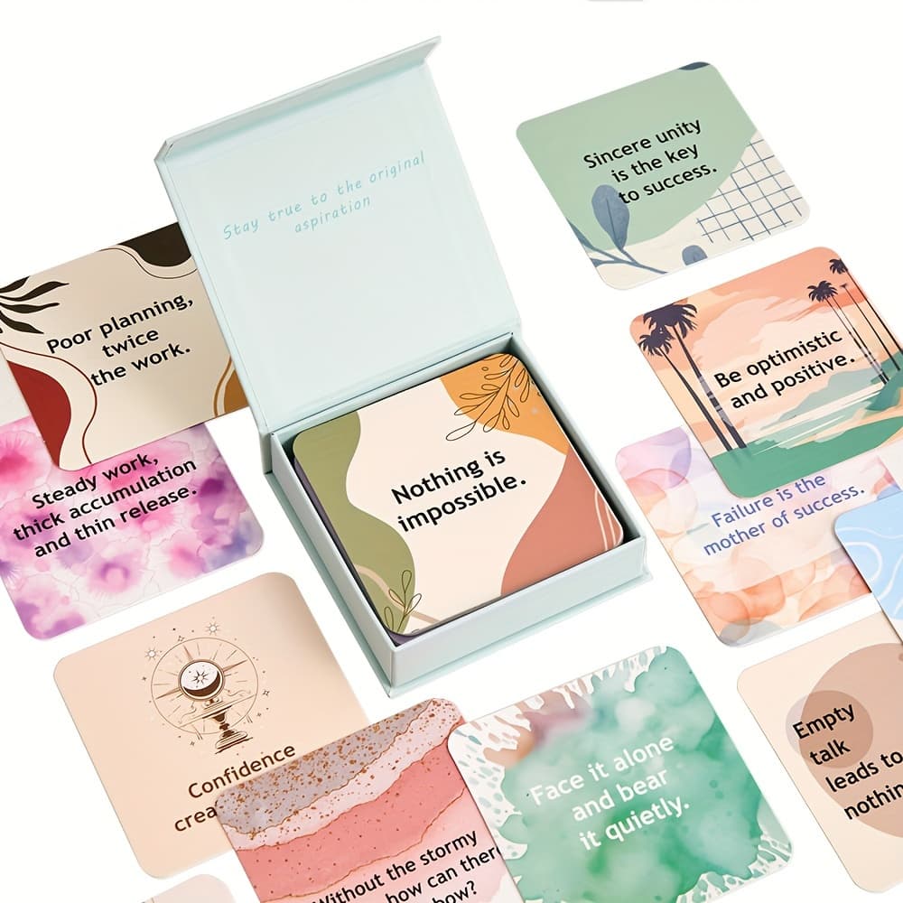 TEMU Positive Affirmations Cards For Women 50 Double-sided Inspirational Quotes Motivational Cards Unique Affirmation Cards For, Meditation And Self Care Perfect Gift For Women And Men