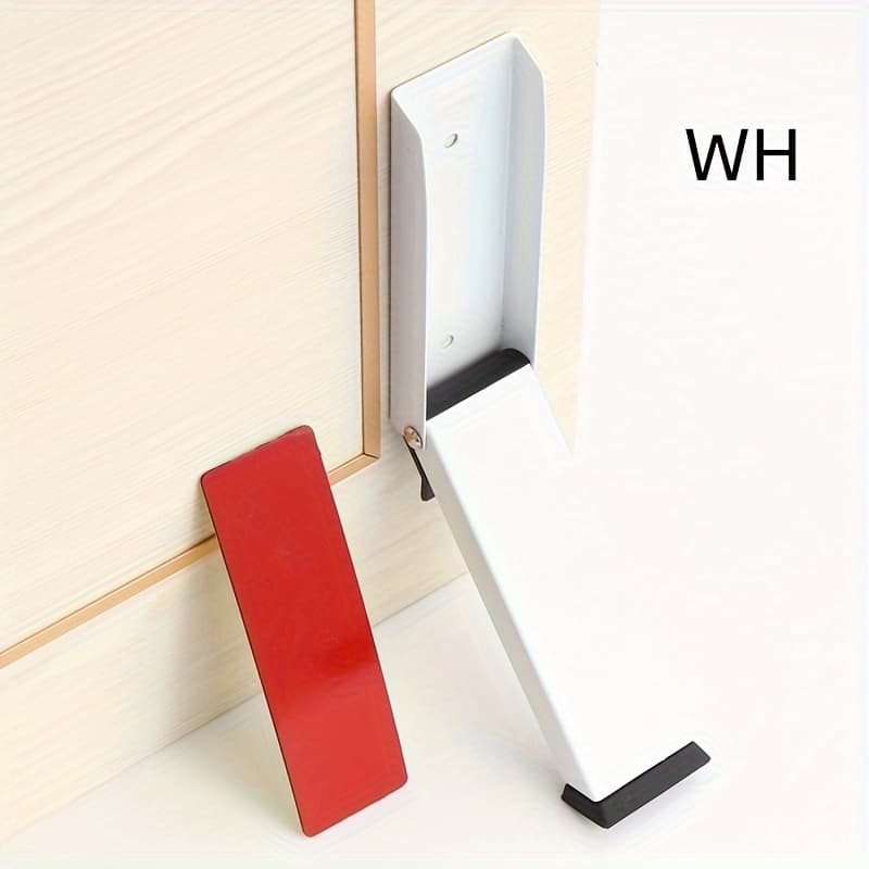 TEMU Stainless Steel Folding Door Stop Rubber Anti-wear Door Stop Foot Pedal Movable Door Holder