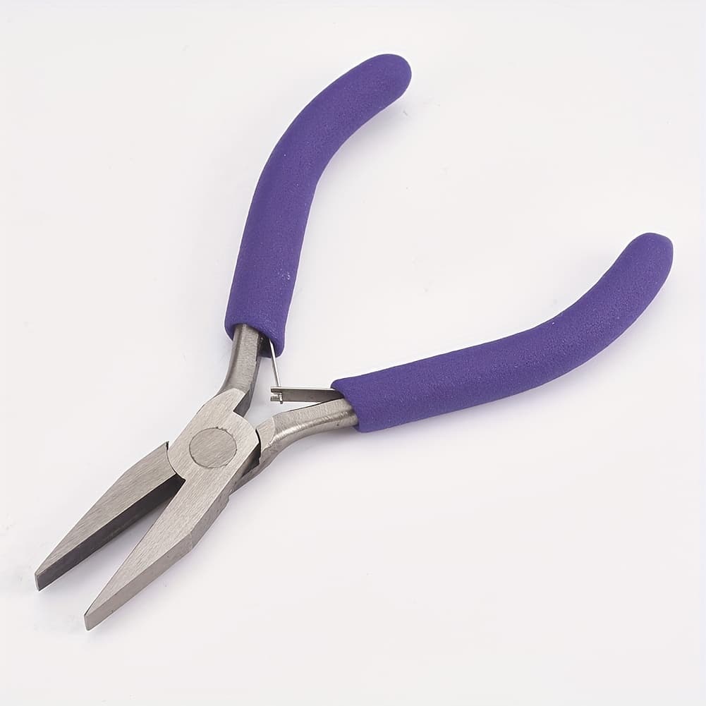 TEMU 1pc Steel Jewelry Pliers Flat Nose Pliers Making Tool Suitable For Valentine's Day 's Day Birthday Bracelet Necklace Earrings Rings Crafts Jewelry Making