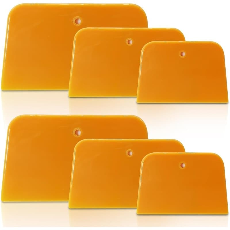 TEMU Body Filler Spreader Kit - 6pcs Plastic Spreader Tool Set For Automotive Body Repair - Applying Fillers, Putties, Glazes, Caulks, Paint - Reusable