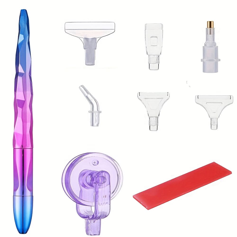 TEMU 5d Diamond Painting Pen Drill Pens Wax Mud Roller Wheel Kits Embroidery Stitch Set Diy Set