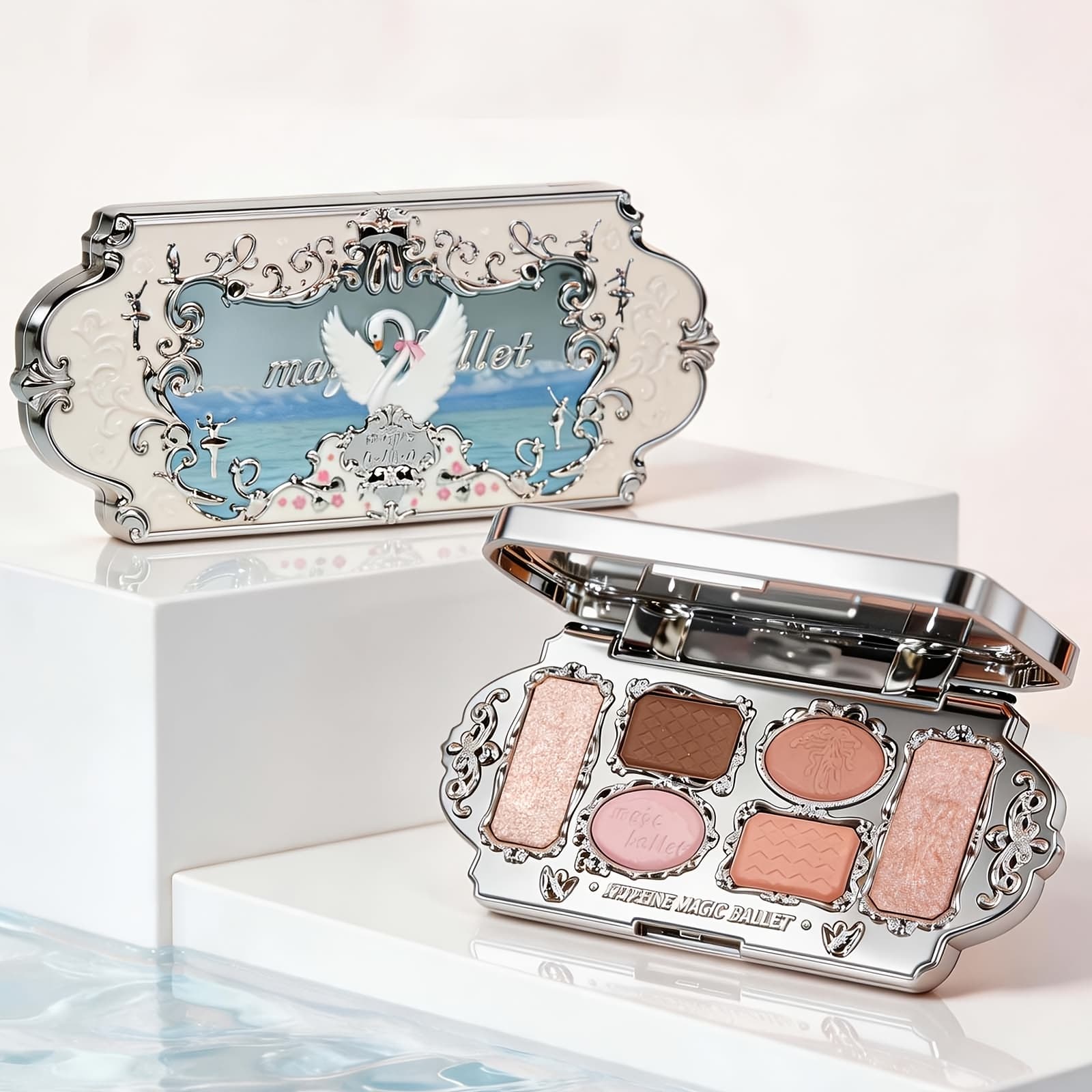 TEMU K'apeine 6-color Shimmer And Matte Eyeshadow Palette Features Pigmented Shimmery Pink-brown Eyeshadows That Provide A Waterproof, Long-lasting, Shimmery End, Perfect For Party And Holiday Looks