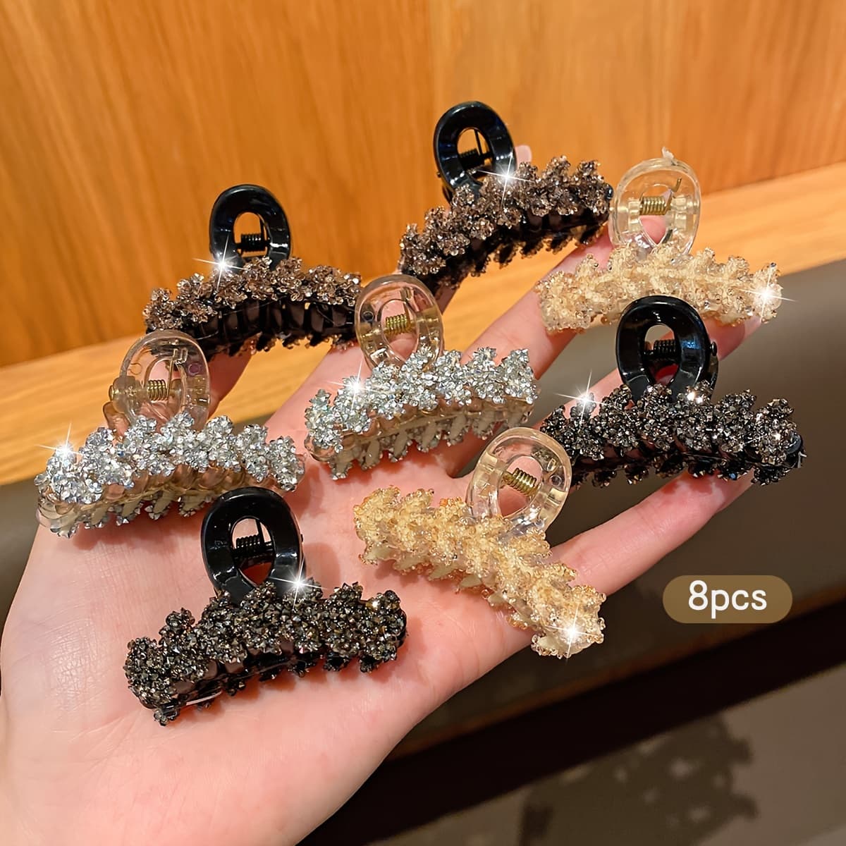 TEMU 8 Korean-style Sweet Fashion Hair Clips, Suitable For Daily Use As Hair Accessories