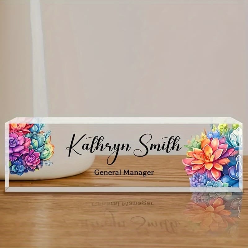 TEMU 1pc, Personalised Desk , For Office Desk, Personalised Desk Decoration For Ladies And Men, For Boss's , Teacher,