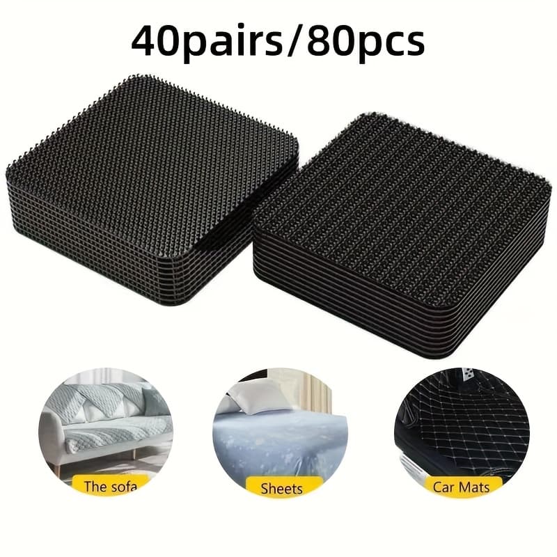 TEMU 40 Pairs Of Scratch Adhesive, Tape Attaches Self-adhesive Cable Organizer, Diy Car Floor Mats Sewing Auto