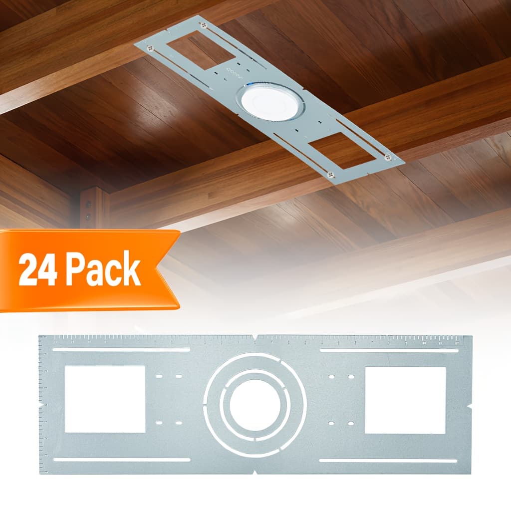 TEMU 12/ Pcs Rough In Plate For 3/4/6 Inch Wafer Light, , 26 Inch Length, Shallow Recessed Light Housing