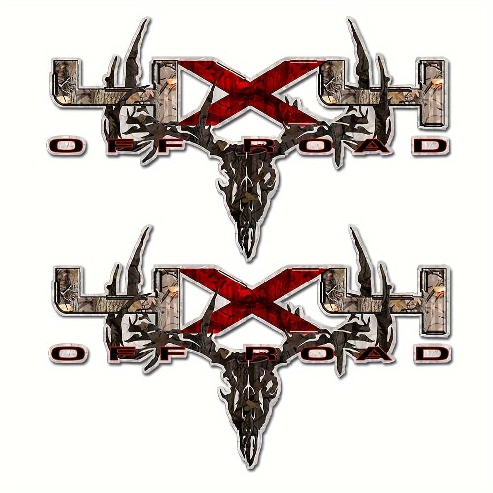 TEMU 2 Pcs Camouflage 4x4 Truck Decal Archery Deer Hunting Sticker Set Truck Pick Up Bed Sticker Window Decals