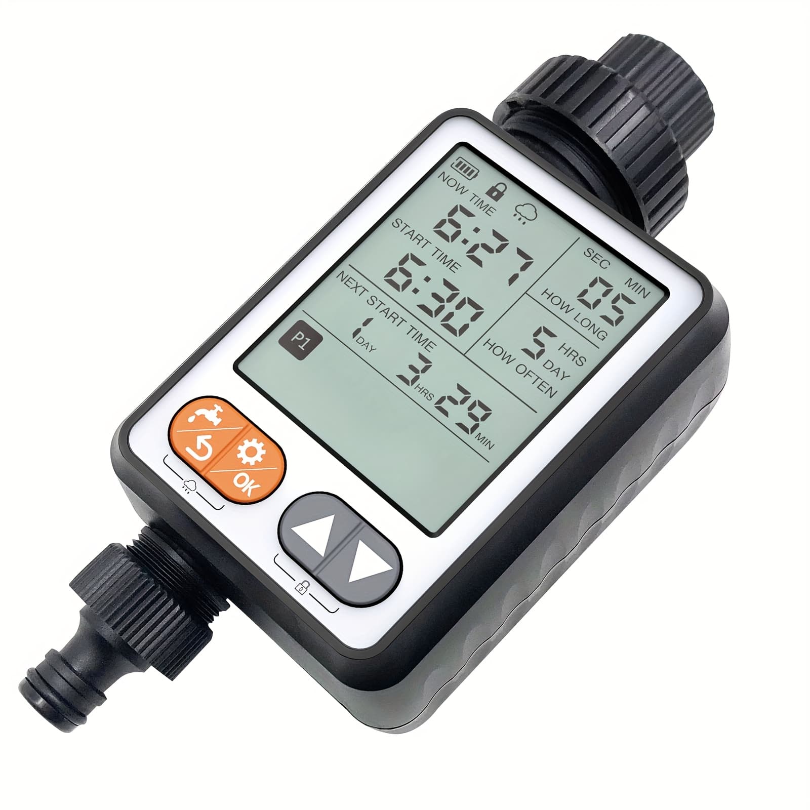 TEMU Sprinkler Timer For Garden, Garden Hose Programmable Timer, Outdoor Hose Timer With Rain Delay/manual/automatic Watering System, Digital Irrigation Timer For Garden Patio, Lawn,