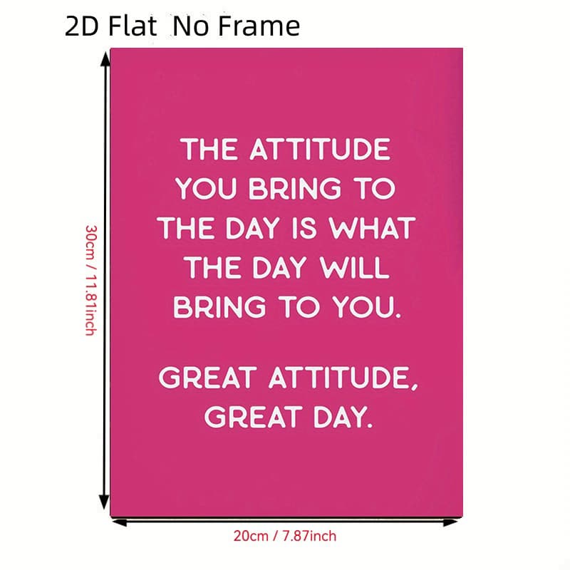 TEMU 2d Flat, 2d Flat, A 2d Flat No-frame Poster Featuring Motivational Quotes In Neon Retro Hot Pink, Perfect For Decorating Walls In Bedrooms, Offices, Bathrooms, And As An Ideal Gift For Home Decor