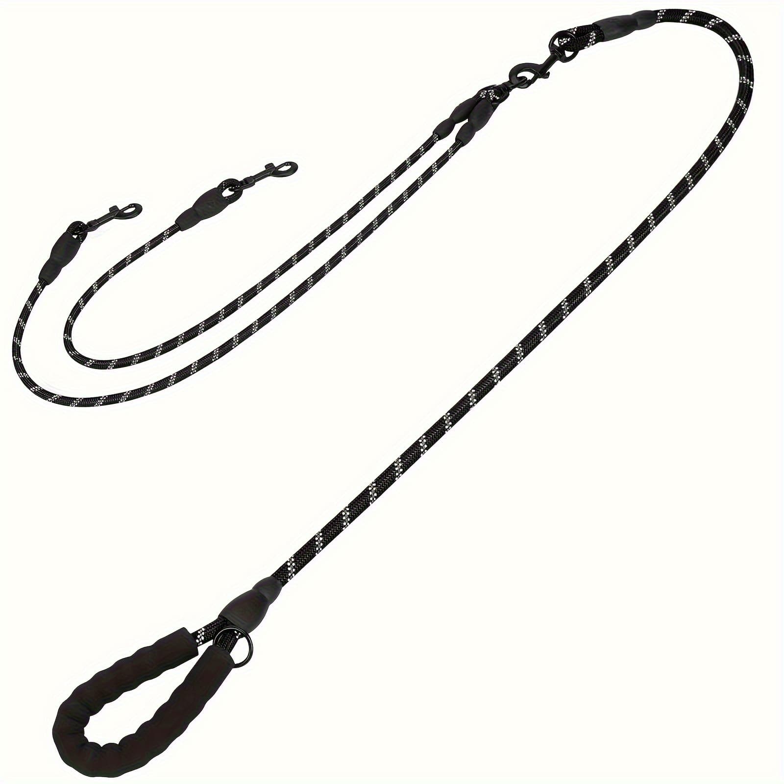 TEMU Dual Dog Leash, 360° -, Comfortable Shock-absorbing Reflective Leash, 198.12 Cm Long, Suitable For Walking And Training At Time, In