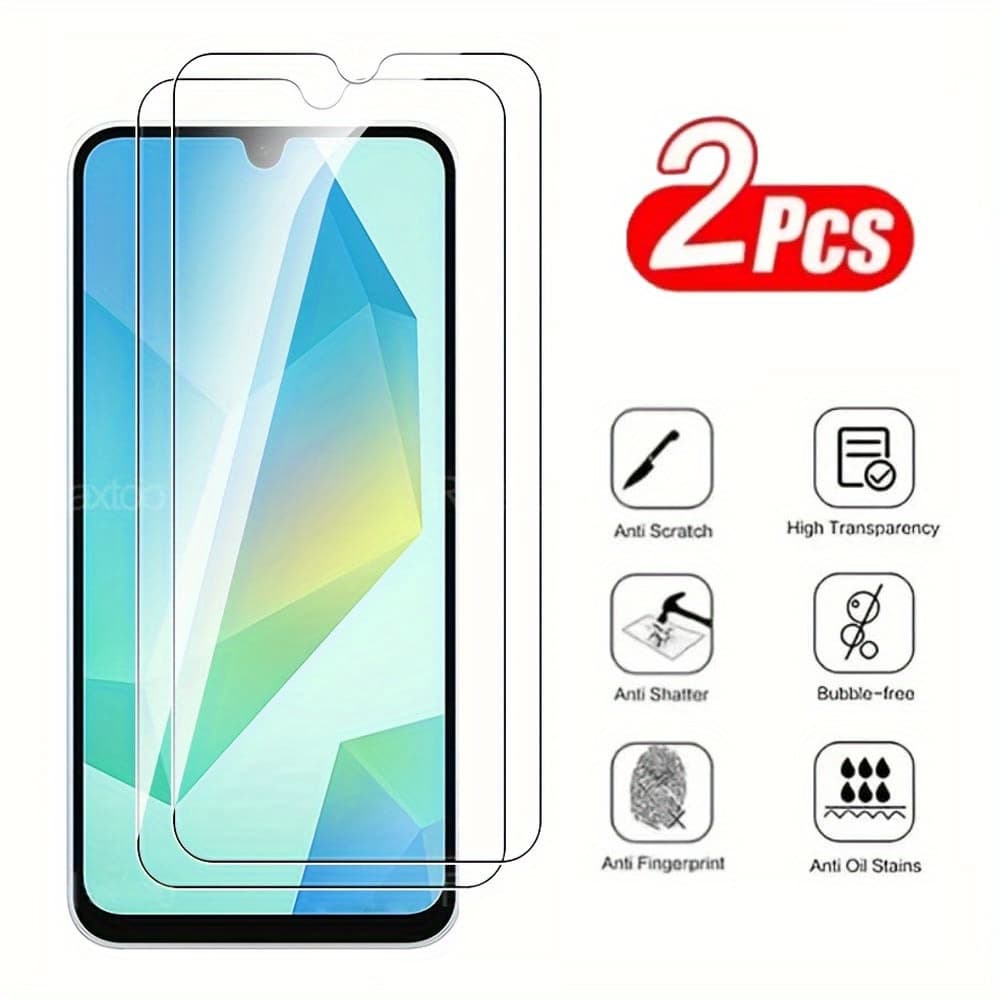 TEMU 2pcs Screen Protector Tempered Glass, For For Galaxy A16 5g, Bubble-free Installation, Screen , High Definition Support For Facial Recognition And Fingerprint Unlocking