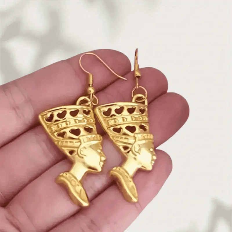 TEMU A Set Of Vintage Egyptian Gothic Queen Earrings, And Artistic, Use - The