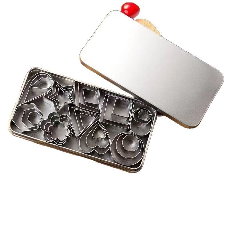 TEMU 30pcs Stainless Steel Cookie Cutter Set Flower Cookie Press Mold Diy Baking Tools