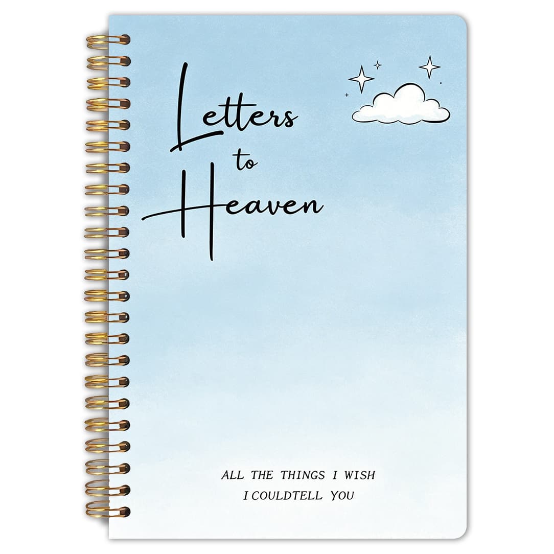 TEMU 1pc Letters Grief Journal - Spiral Notebook, 5.5x8.3 Inches, High Quality Inner Pages, Sympathy Gift For Loss Of , Memorial Notebook, Durable Spiral Binding