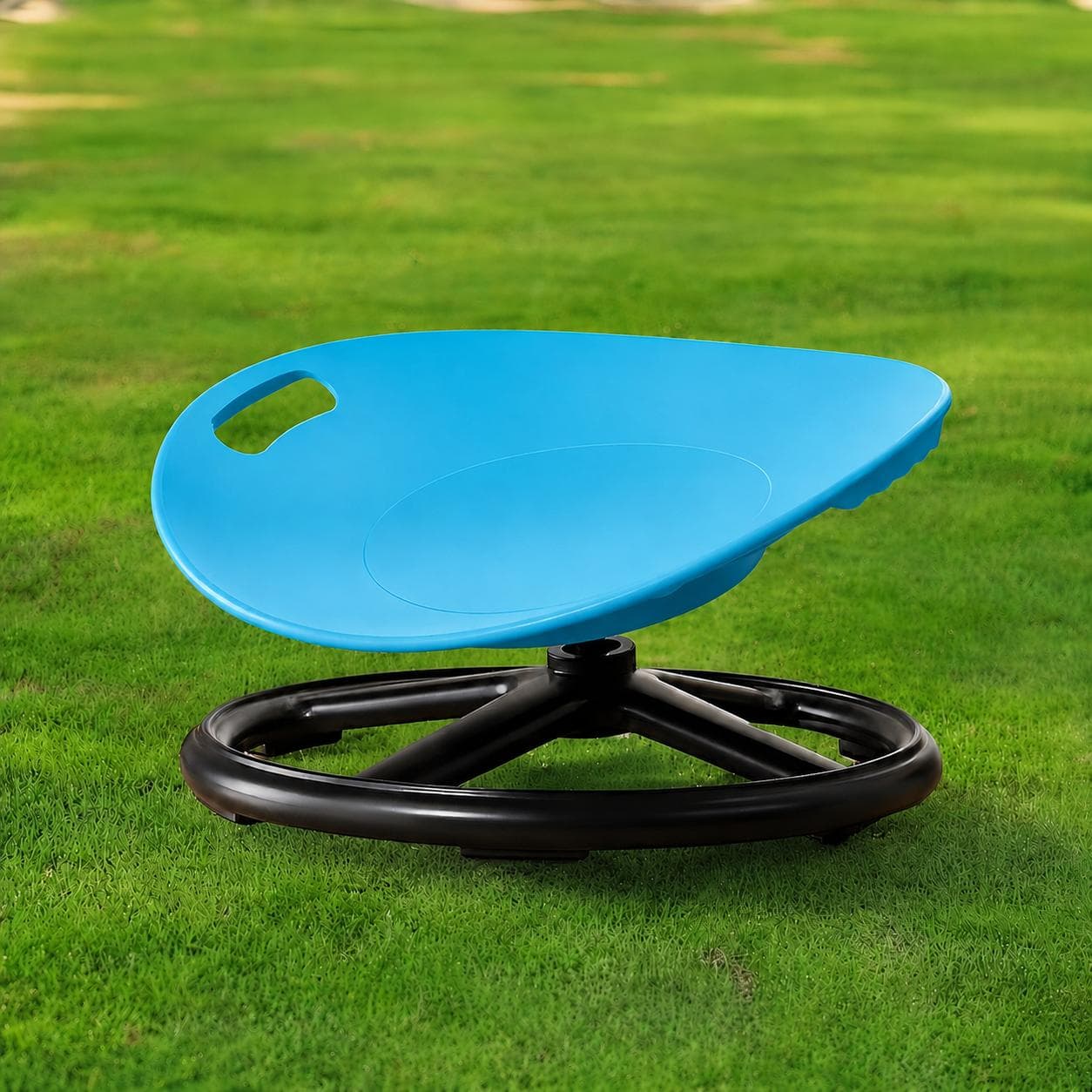 TEMU Spinning Sensory Chair- Outdoor Athletics Red/blue, Durable Plastic And Metal Materials, Suitable For Autism And Patients- Enhances Coordination And Attention