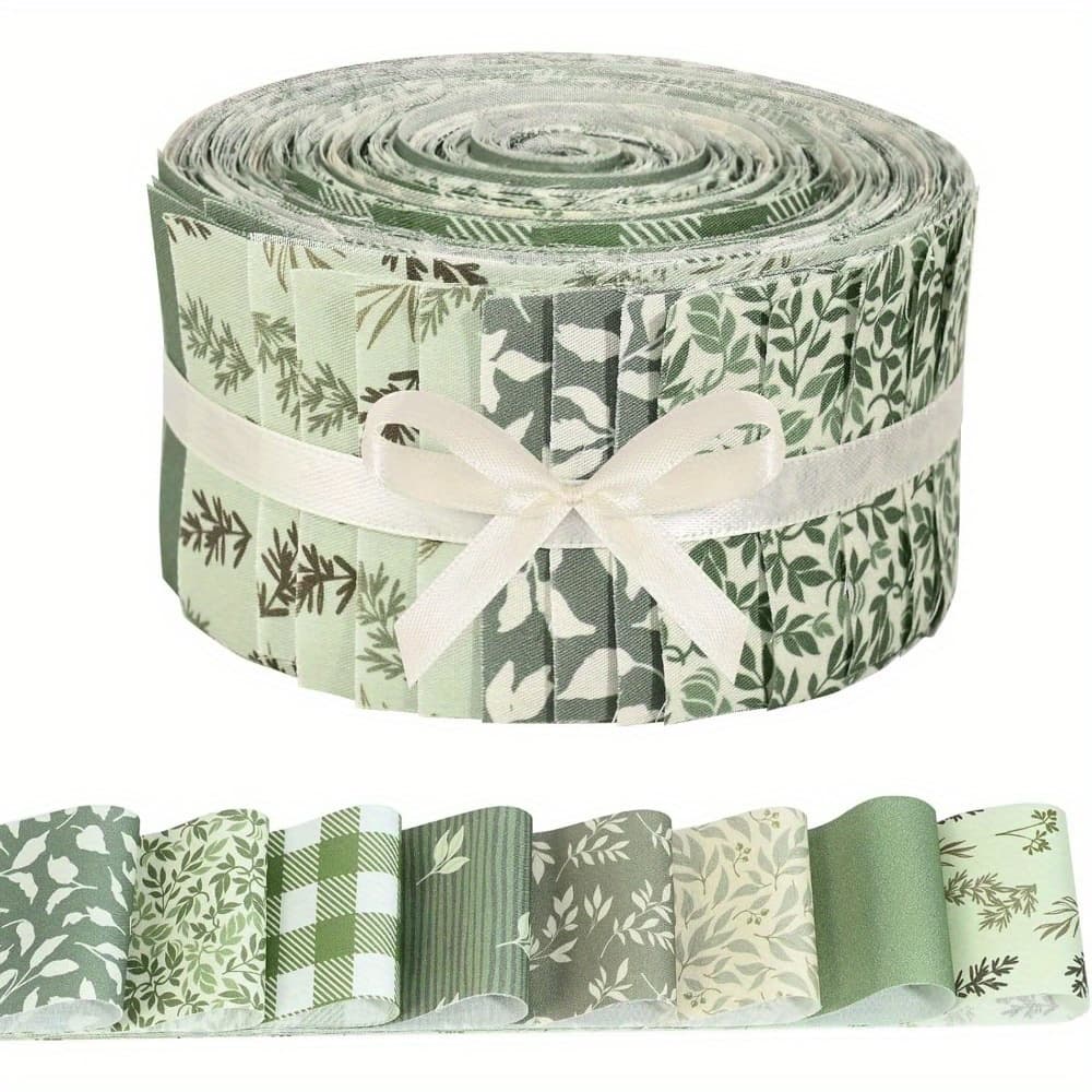 TEMU 40pcs 6.5*50cm (2.55*19.7 Inches) , Botanical Theme, Articulated Fabric Set, Diy Craft Material, Sets With Different Patterns, Hobbyist Pre-cut Diy Handmade Doll Clothing And Sewing Supplies.