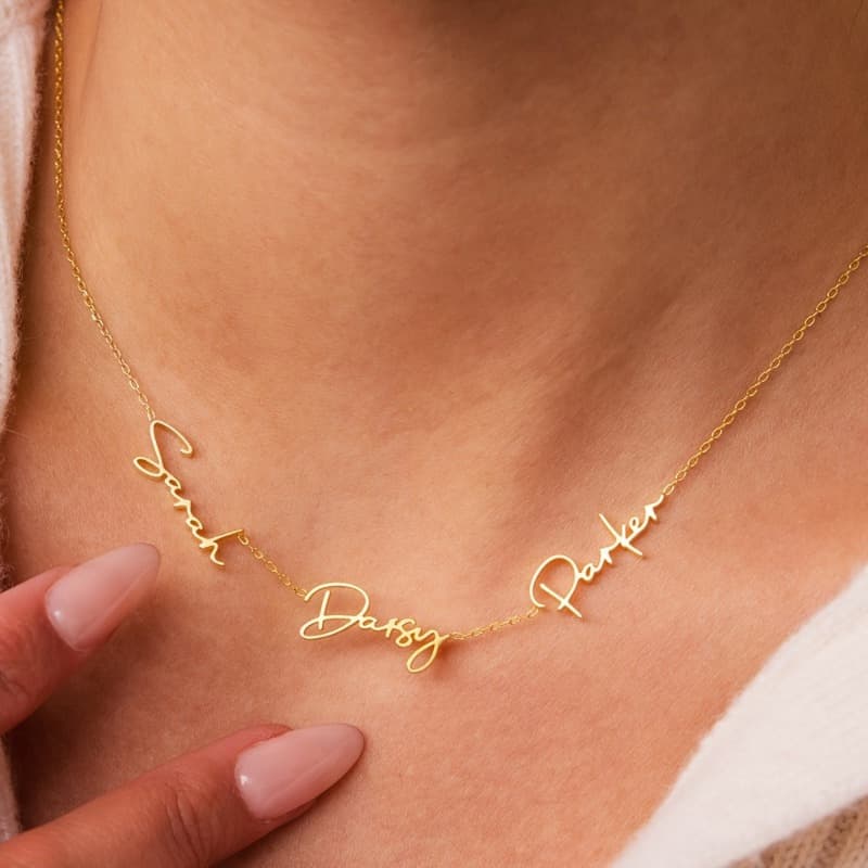 TEMU Personalized Name Necklace Compatible For - Custom Name & Initials Stainless Steel Pendant, Birthday Valentine's Gift, Casual Attire, & Tarnish-resistant Accessory (no Plating) - Add /initial