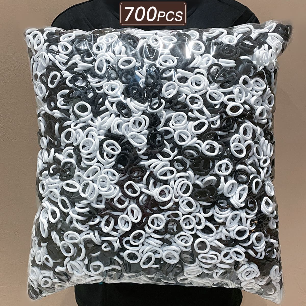 TEMU Multi-specification Solid Black And White Basic Hair Bands, Simple And Basic, Fashionable And Versatile, Suitable For Daily Commuting, Parties, Festivals, Birthdays And Other Social