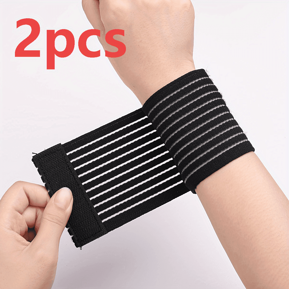 TEMU 2pcs Compression Adjustable Wrist Sleeve Wrist Brace Wristband, Suitable For Fitness Training