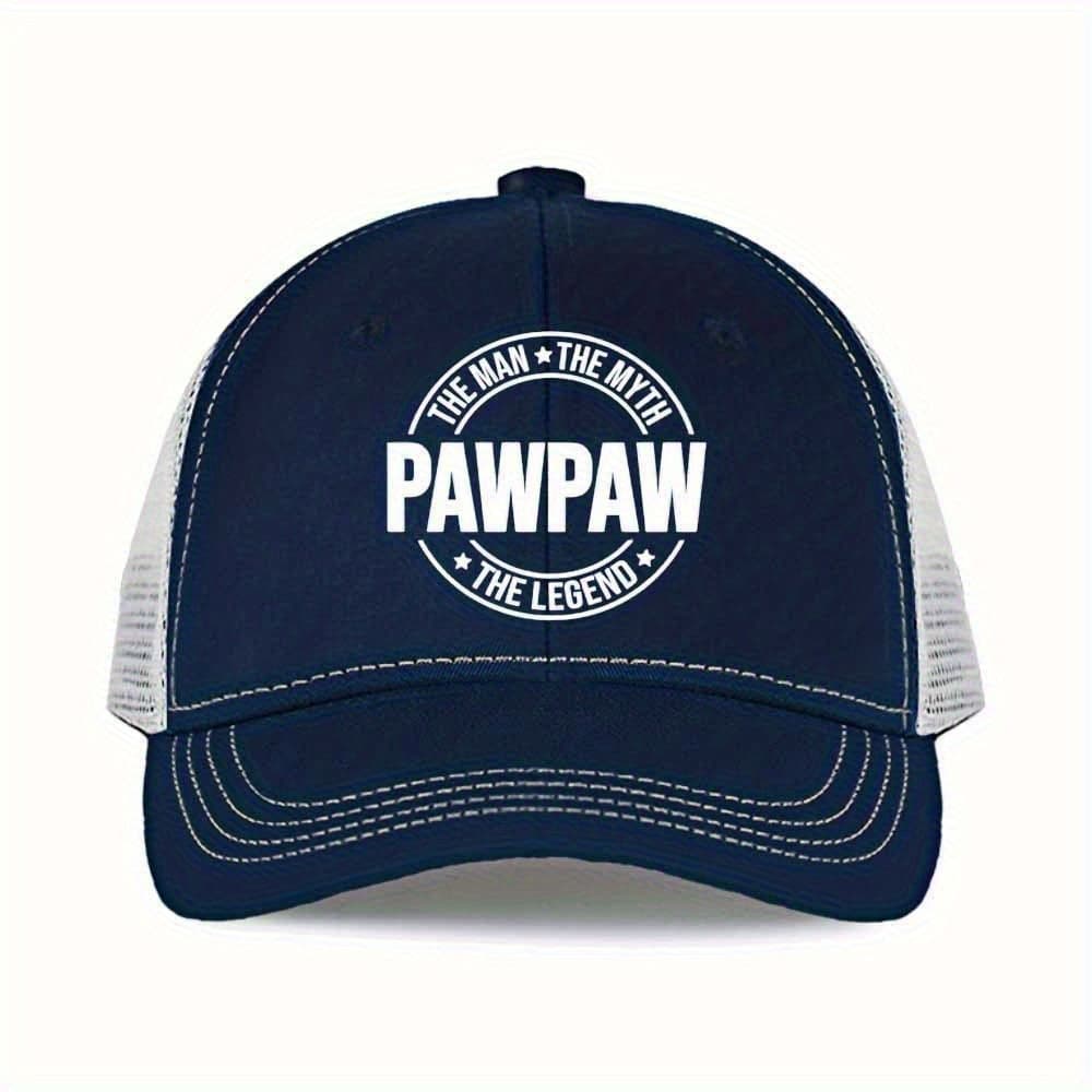 TEMU Unisex "the For Man The Legend" Papaya Graphic - Adjustable 100% Polyester Hat For Men, Women& Teens, Breathable Mesh Back, (navy/black/green/brown)- Sports, Running, Hiking& Casual Summer Wear