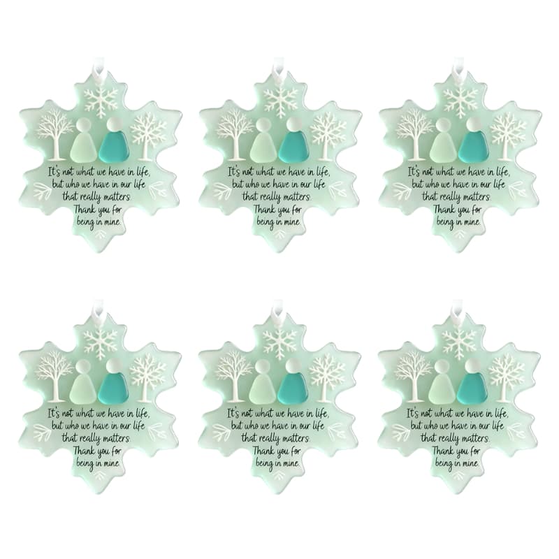 TEMU Set Of 6 Snowflake-shaped Ornaments For Friendship, Perfect For Christmas-themed For Home Decoration, Ideal For Enthusiasts Of Festive Decor