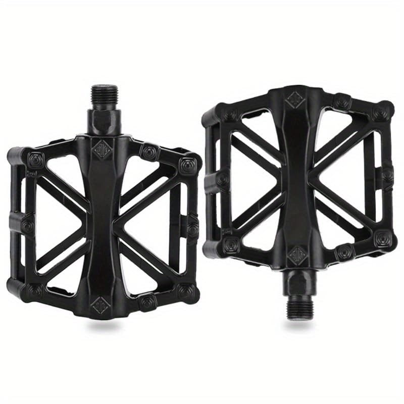 TEMU Aluminum -bolt Bike Pedals - Lightweight, Durable, And Comfortable For Grip And Control, White, Cycling Accessories, Bicycle Accessories, Sleek Pedal Design, Quality Construction