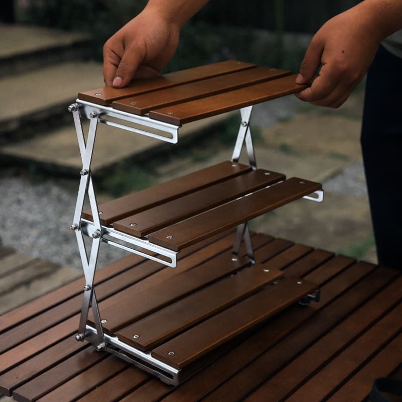 TEMU Folding Storage Rack Organizer Folding Stable Multi-functional Storage Rack For Indoor And Outdoor Garden Parties, Suitable For A Of Occasions, Send Storage Bags, Utility Racks