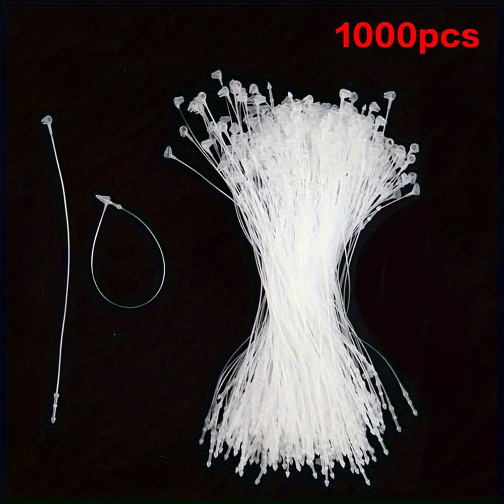 TEMU 1000 Transparent Plastic Clips, Suitable For Clothing Labels, Easy-to-read Labels