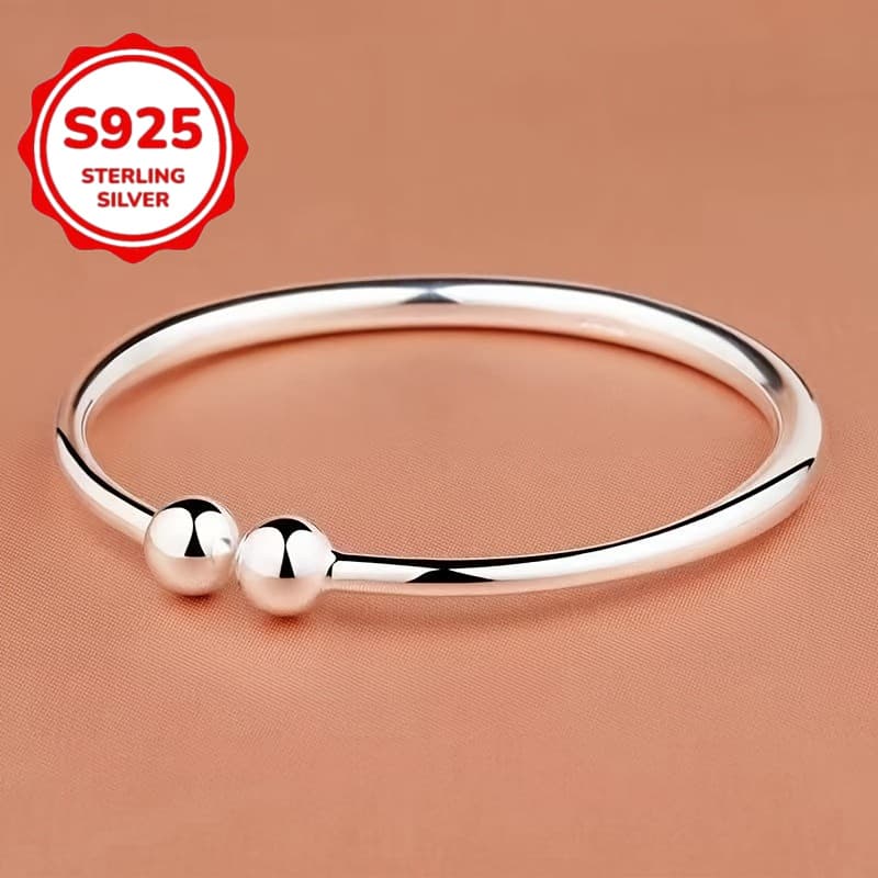TEMU 925 Silvery Pearlescent Garlic Bracelet, Suitable For Daily Wear And Gifts, Women's Jewelry Valentine's Day Carnival Perfect Gift For