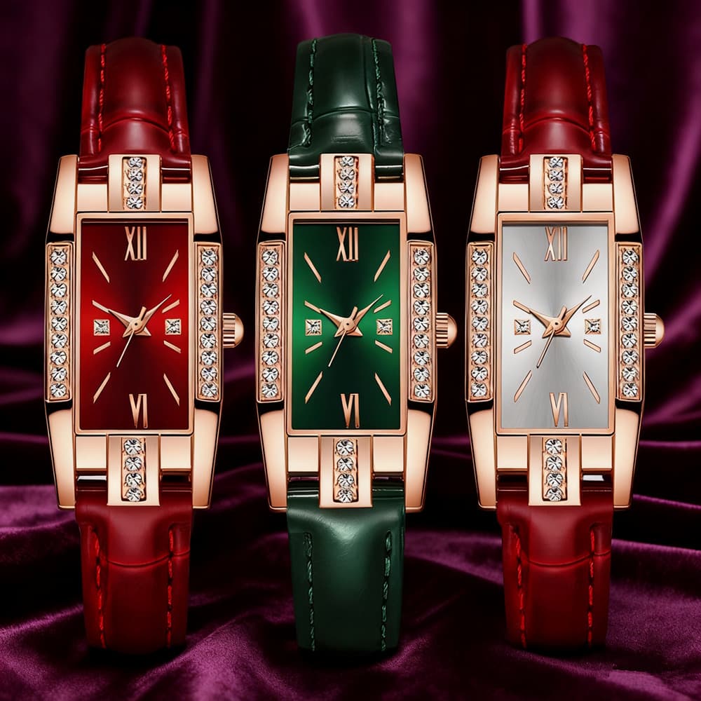 TEMU 3pcs/set Watches, Women's Stylish Watch Set, Featuring Elegant Exquisite Fashion Wristwatches With Ultra-thin Straps In