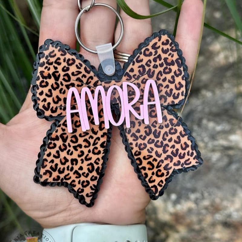 TEMU Personalized Bow Backpack Bag Tags With Name/initials - Cute Acrylic School Supply, Diaper Bag Accessory, Name Tag Charm For Books, Lunchboxes & Organization (custom)