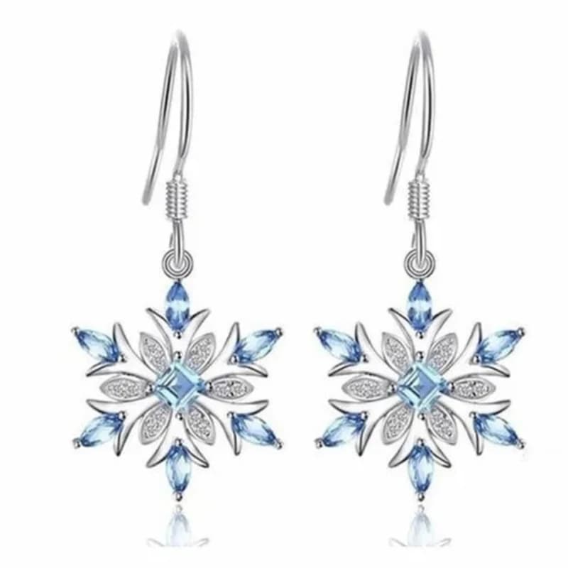 TEMU A Pair Of Stylish Snowflake Earrings In Silvery Tone, Perfect For Winter Celebrations, Weddings, Date Nights, Or Birthday Presents