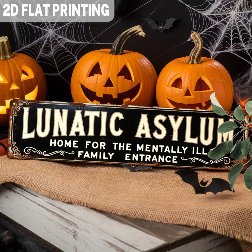 TEMU 2d Flat 2d Flat, 1pc Vintage Wooden Sign - Whistle Spirit Hospital Entrance Decor With Gothic Font - Indoor/outdoor Halloween Decoration For Haunted Houses, Asylums